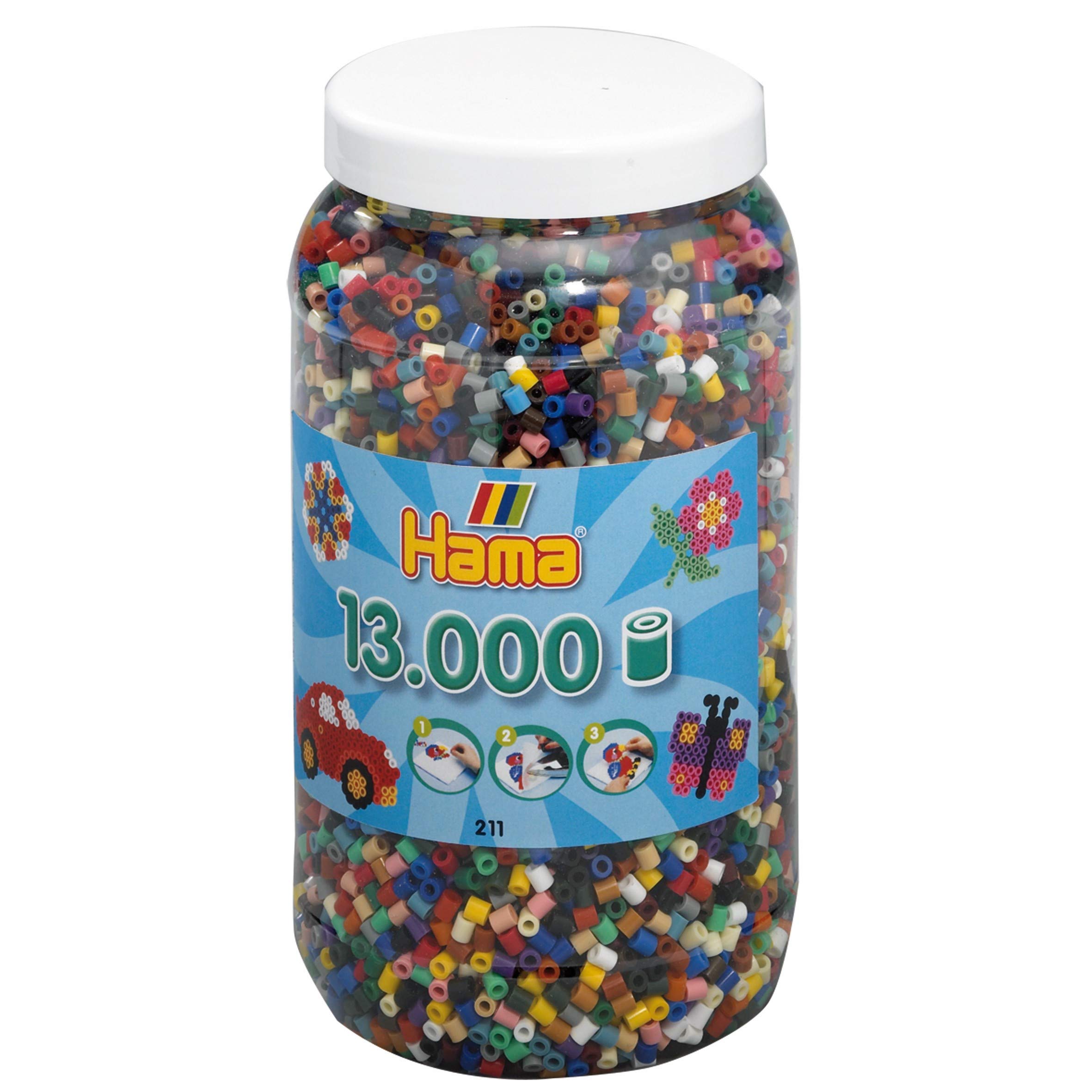 Amazon.com: Hama Perlen 211-67 Ironing Beads XXL Tin with Approx